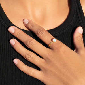 Raw Moonstone Stackable Ring