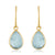 Aquamarine Teardrop Gemstone Earrings