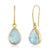 Aquamarine Teardrop Gemstone Earrings