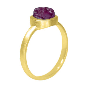 Raw Garnet Stackable Ring