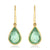 Green Fluorite Teardrop Gemstone Earrings