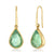 Green Fluorite Teardrop Gemstone Earrings