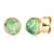 18K Yellow Gold & Natural Green Fluorite Stud Earrings