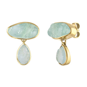 Aquamarine Goddess Gemstone Earrings