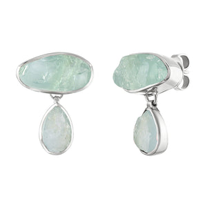 Aquamarine Goddess Gemstone Earrings