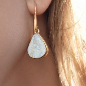 Moonstone Teardrop Gemstone Earrings