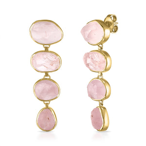 Rose Quartz 'Paradiso Cascade' Gemstone Earrings