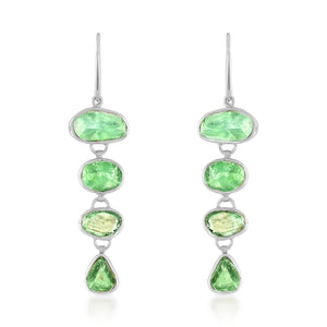 Green Fluorite Playa Cascade Gemstone Earrings