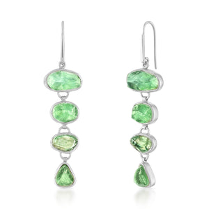 Green Fluorite Playa Cascade Gemstone Earrings