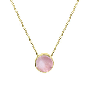 Rose Quartz Charm Necklace