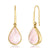 Rose Quartz Teardrop Gemstone Earrings