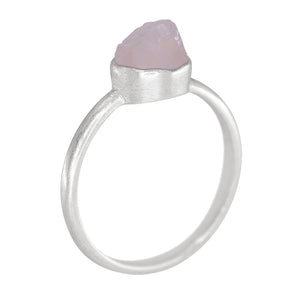 Raw Rose Quartz Stackable Ring