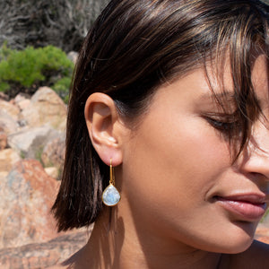 Moonstone Teardrop Gemstone Earrings