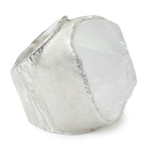 Men's Raw Clear Quartz Boss Ring